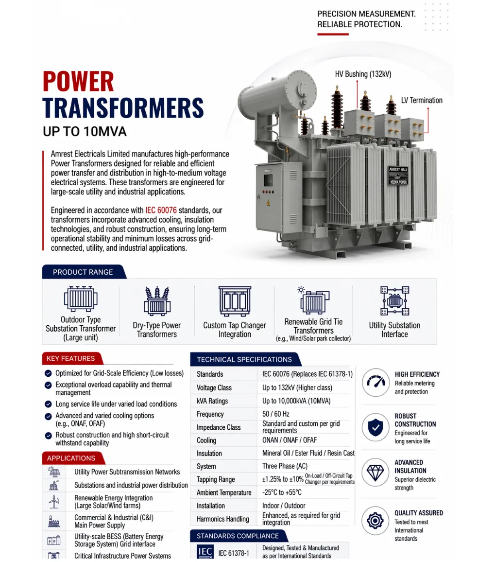 Power Transformer - amrest electricals